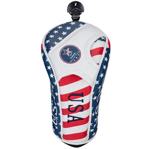Craftsman Golf Stars and Stripes American USA US Flag Wood Headcovers Head Cover Compatible with all major brands of golf clubs golf club