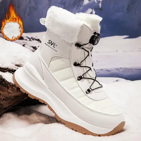 Men's Winter Quilted Contrast Faux Fur Design SnowBoots,Casual WVarm Thick Sole Ankle Boots for Outdoor ActivitiesMale All-match Round Toe Shoes for DailyWear