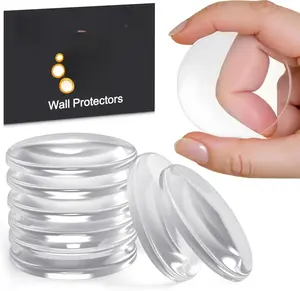 8-Pack Wall Door Stoppers – Self-Adhesive, Quiet & Shock-Absorbing Bumpers