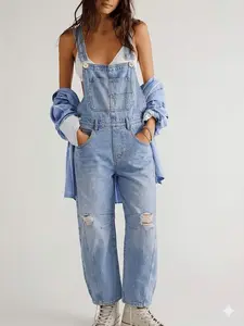 Vintage Denim Overall for Country Style, Perfect for Rural Life, Comfortable and Durable Design, Ideal for Outdoor Activities