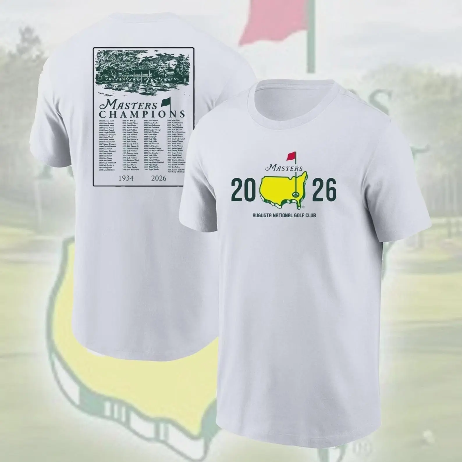 The Masters 2026 Augusta National Golf Club Tournament 2 Sided T-Shirt ...