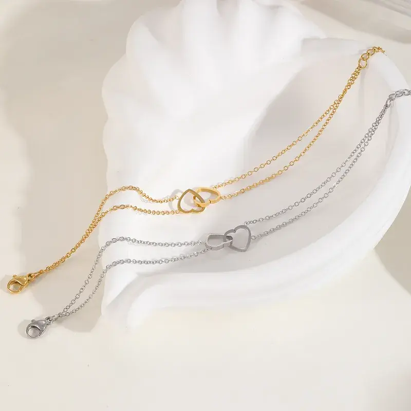 18K Heart Necklace Stainless Steel - Waterproof- Non Tarnish