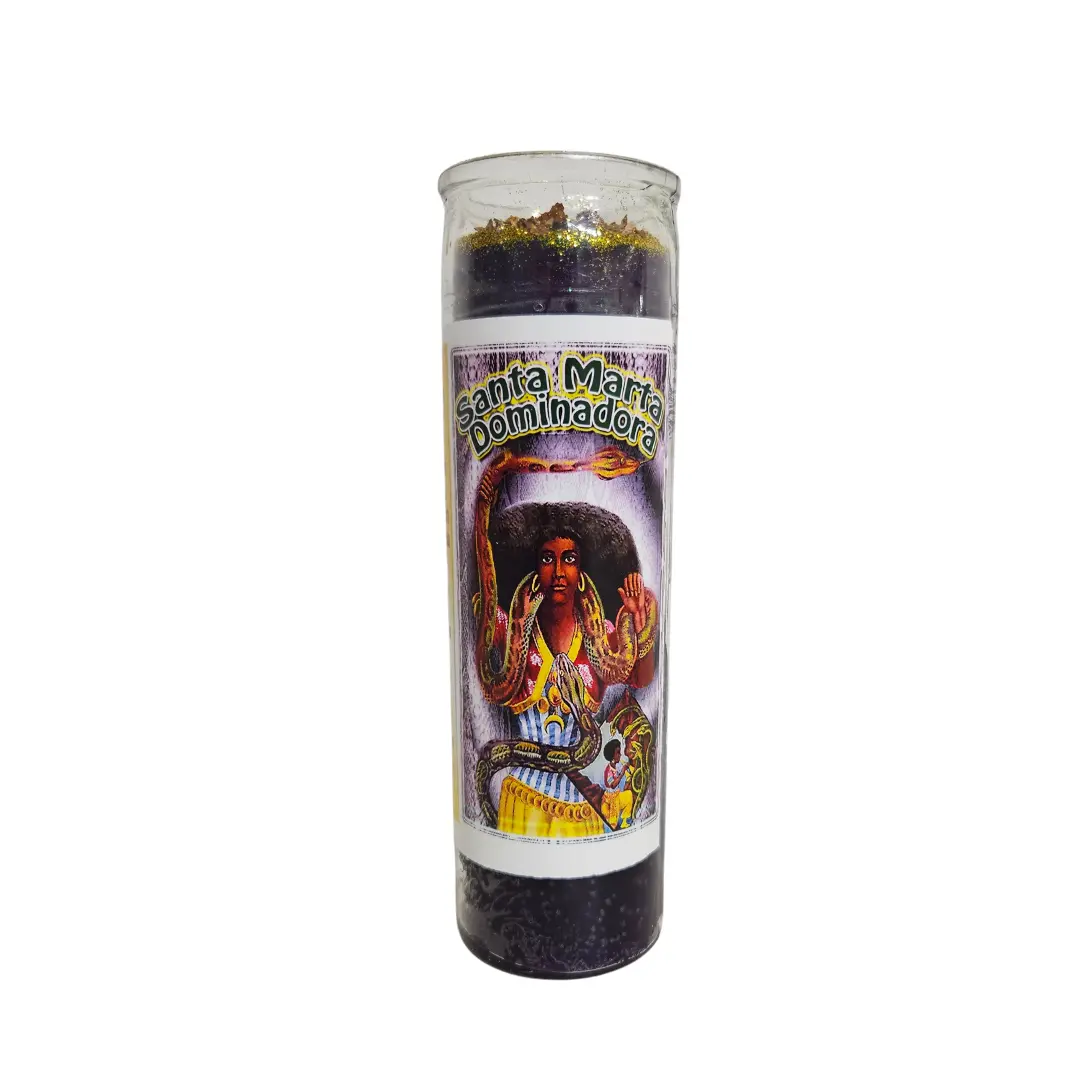Santa Marta Dominadora Purple Fixed Candle / Veladora Preparada Morado
