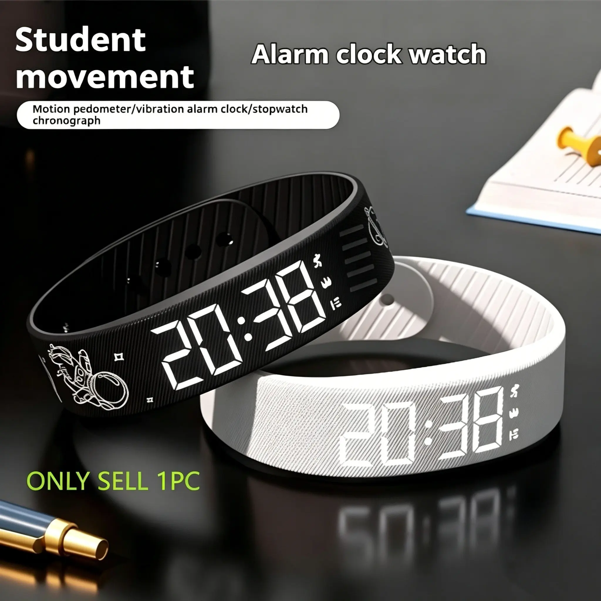 2026 New Multifunctional Fashion Electronic Tracker Watch, Wearable Devices, Unisex, Clock, Pedometer, Timer, Night Light, Wearable Sport, Holiday Gift, Fitness Tracker