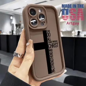Compatible with iPhone 16 15 Pro Max Plus 16E 14 13 12 11 X XR Trendy Letter Cross Advanced fashion gift Rugged Durable shockproof Anti-Scratch soft Silicone case