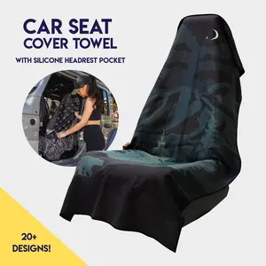 Nightfall Grizzly Car Seat Cover Towel - Silicone-Lined Hood Universal Fit Car Seat Cover Towel for Sweat Protection After Gym, Running, Cycling, Yoga, Beach, Hiking, Fitness Training, and Outdoor Adventures