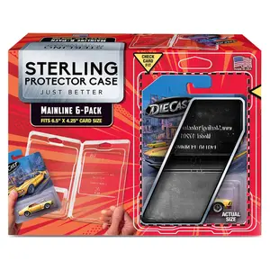 Sterling Protector Case Mainline for Hot Wheels & Matchbox Diecast - Fits Card Size 6.5” x 4.25"