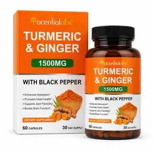 Turmeric & Ginger with Black Pepper 1500mg | 60 Capsules