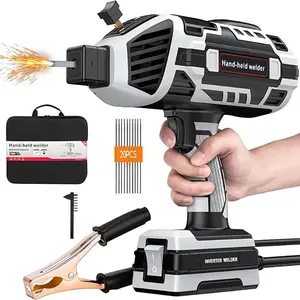 Portable Handheld Welding Machine - 110V IGBT Inverter Handheld Welder, 20-120A Portable ARC Welder, Hot Start & Anti-Stick for 3/32"-1/8" Welding Rods, Father's Day Gift for Men(Grey)