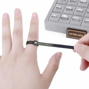 Portable Ring Sizer Tool for Accurate Jewelry Measurement | Universal US & EU Ring Size Guide | Wedding Band Finger Gauge for Bride & Groom | Compact Jewelry Measuring Device for Daily Use