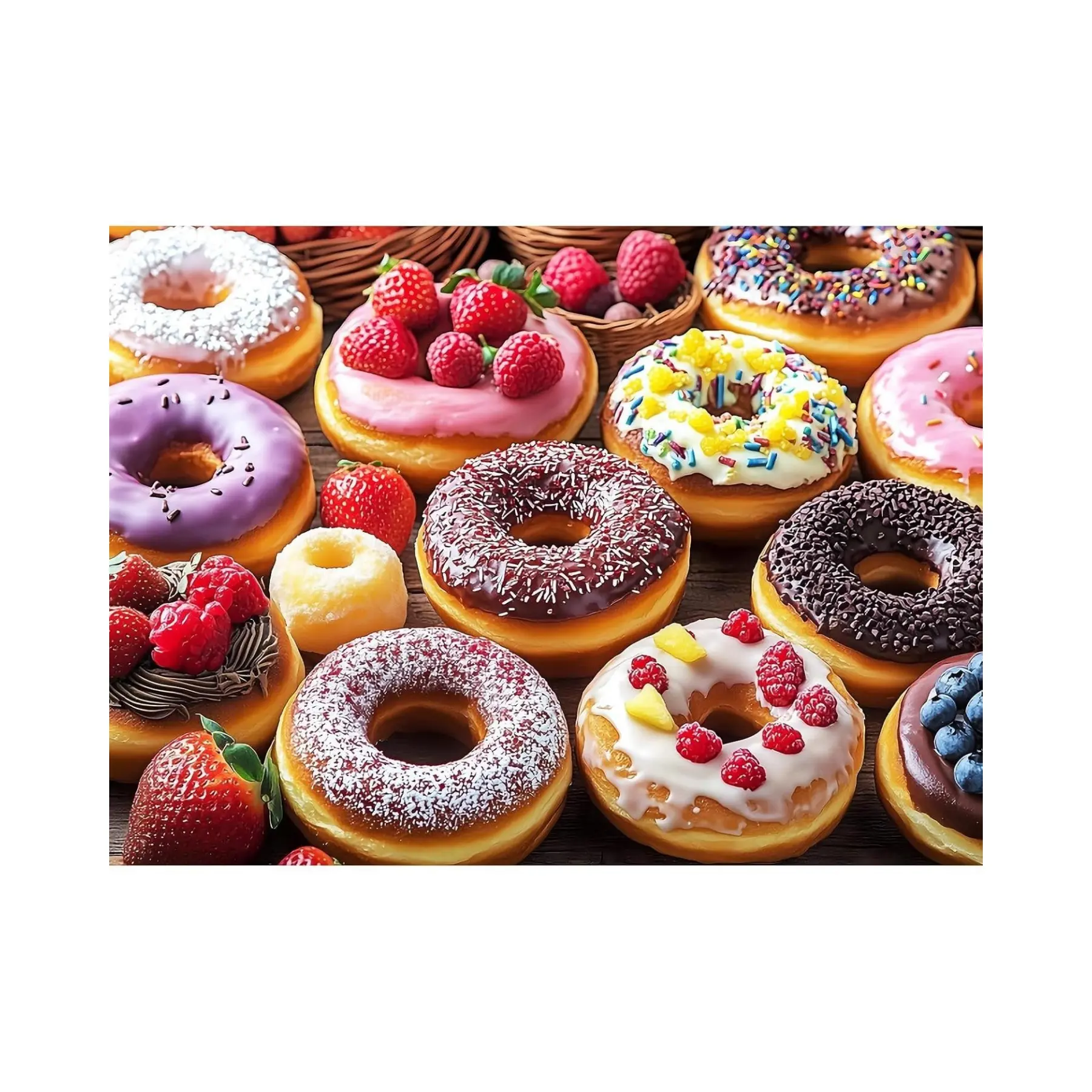 500 Piece Puzzle for Adults, Donut Jigsaw Puzzles, Youths Favorite Foods Puzzles 500 Pieces, Birthday and Barious Holiday Party for Family Adults, Funny Puzzle