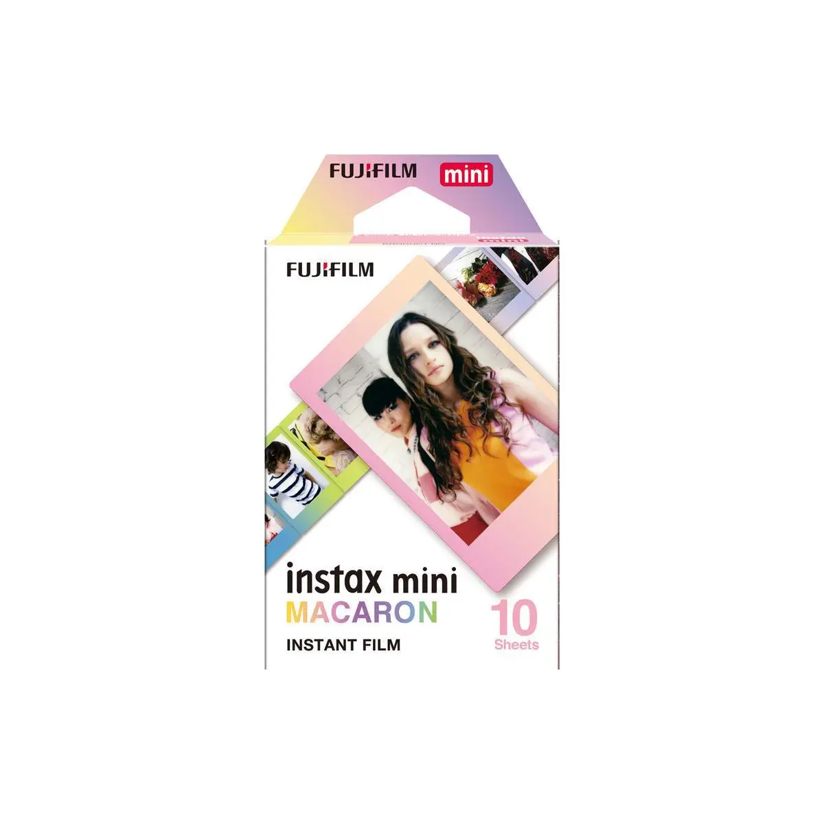 Fujifilm Instax Mini Macaron Whimsy Border Instant Film Cartridge - 10 Exposures, Vivid Camera Accessory for Instant Photography Cameras