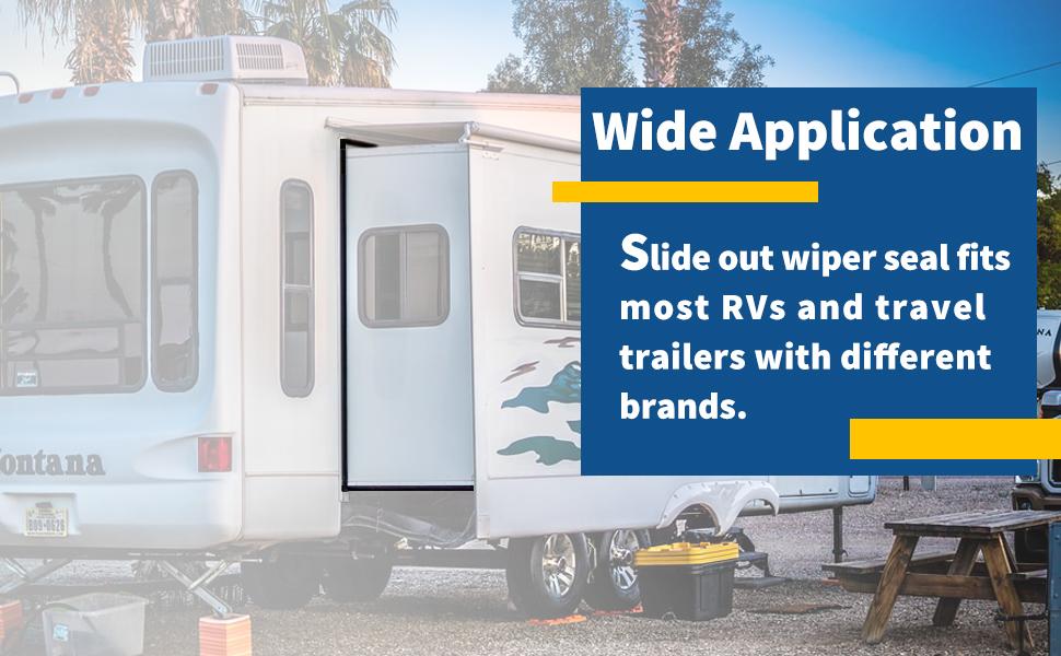 Combo RV Slide Out Seal Black Rubber 018-312-EKD & 018-341 EK Weather Resistant D-Seal Wiper & Seal Base for RVs 1' x 15/16' x 35' & 1/2' x 2.75' x 35' Easy Install