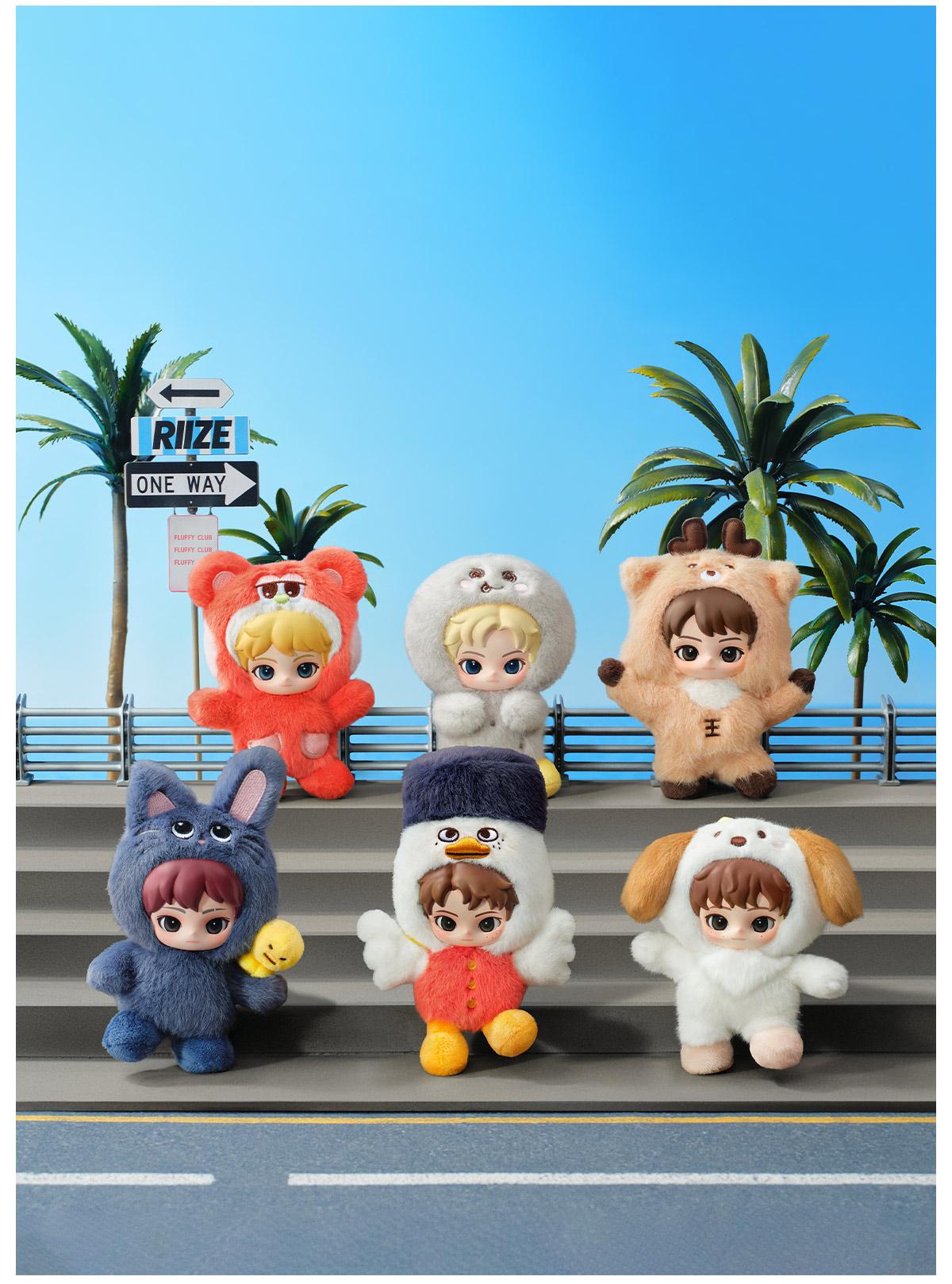[POP NOW] POP MART RIIZE Fluffy Club Series Vinyl Plush Doll Pendant Blind Box Keychain