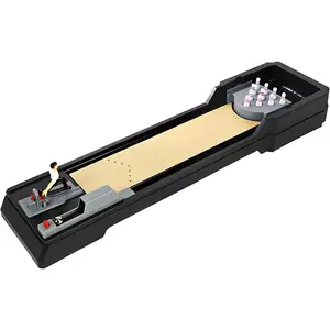 Desktop Bowling Game for Adults & Kids 25.5" Tabletop Bowling Alley with Auto Ball Return 10-Pin Mini Bowling Set Portable Table Top Sports Toy for Home Office & Party