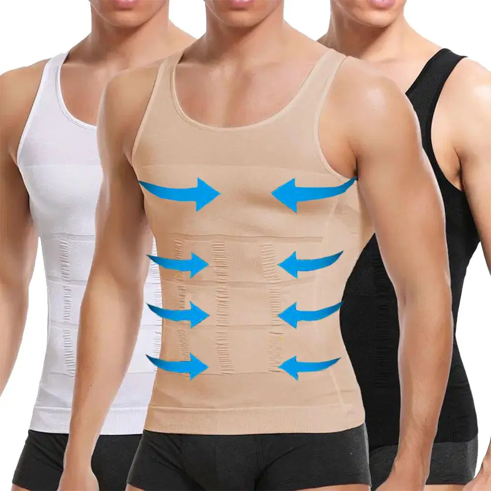 Men Shaping Vest ,Men Round Neck Short Sleeve Shirt,Men Sport Vest Fitness Excercise Shapewear Tanks Tops,Back to School Outfits, GYM Clothing,Boys Vest