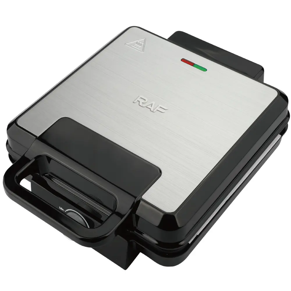 High-End Modern Multifunctional Breakfast Maker - 4-Grid Waffle/Sandwich Machine, 24*30*34cm Compact Body, Detachable Baking Trays, Quick Heating Constant Temperature, Anti-Scald Heat Insulating Design for Family Home Use, Shortens Preheating Time