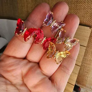 adjustable butterfly ring gold-plated