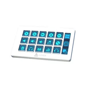 AJAZZ AKP153 controller keyboard AJAZZ mini visual streaming keyboard is used for live content creation. It can be opened with one click on the computer desktop, and has programmable rotating shortcut keys. It is an integrated live streaming console, desk