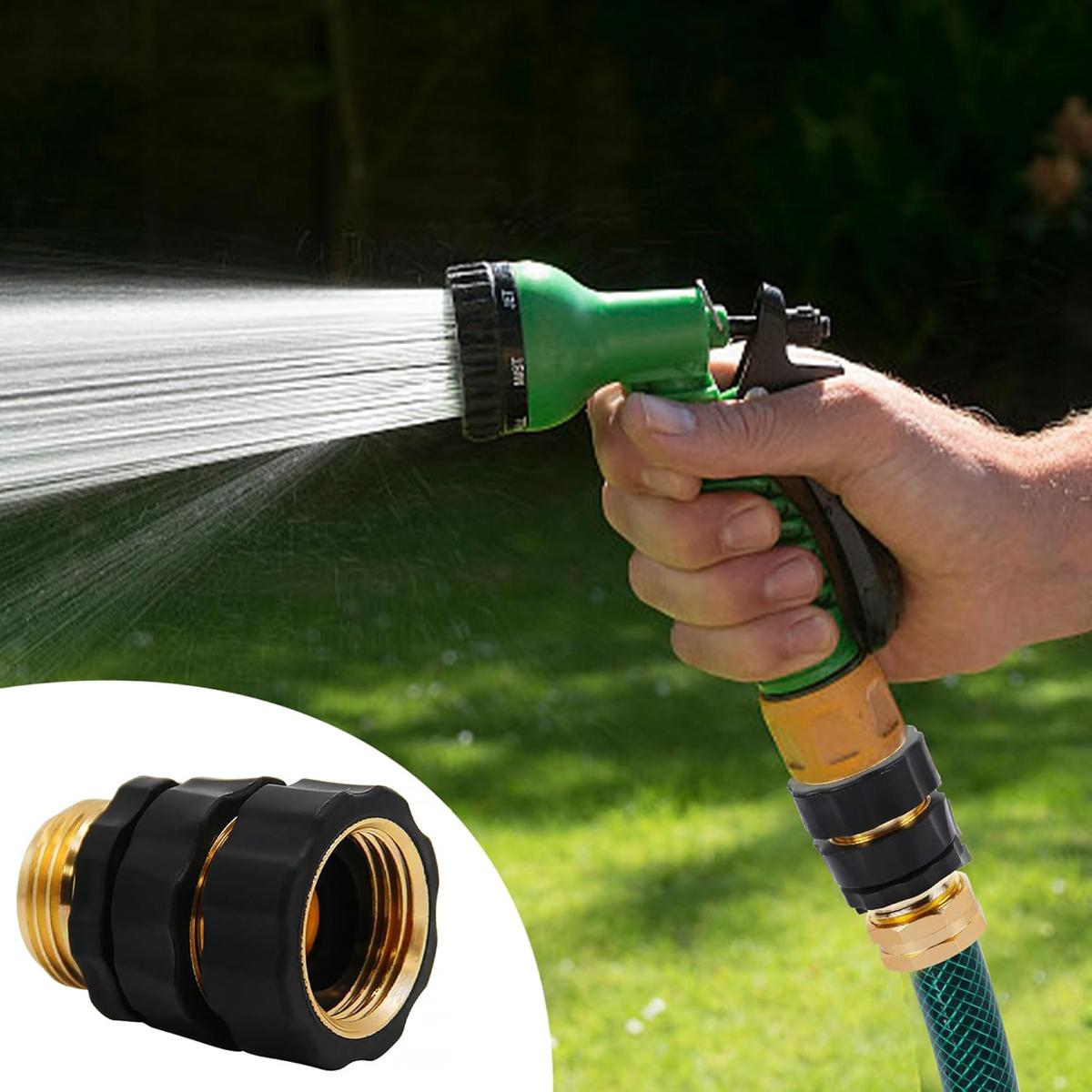 Garden Hose Quick Connector,Male and Female Garden Hose Fitting Quick Connector Rubber Washers Leak Proof Durable Aluminum 6 Set Quick Connect Hose Fittings for Garden Hose Quick Connector with Gasket,3/4 Inch Attachment Quick#MothersDayGift #GiftsForHer