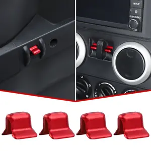 Aluminum Alloy Window Control Switch Button Cover Trim for 2007-2010 Jeep Wrangler JK, High-Quality UV-Resistant & Scratch-Resistant Coating, Easy DIY Installation Car Interior Accessory