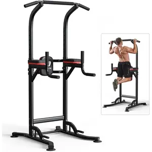 Wesfital Pull Up Bar Power Tower Dip Bar Station Dip Stand Multi-Functional Workout Equipment Strength Training Machine for Men Women Home Gym