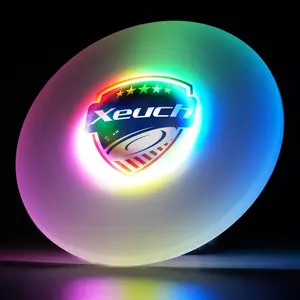 Xeuch Light Up Flying Disc 175g Glow Disc with 30 RGBs 16 Modes 4 Brightness 600mAh Battery Timer Sensor for Competitive & Casual Play Gift for Men Boys Teens