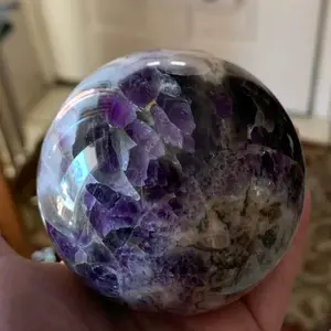Amethyst crystal sphere