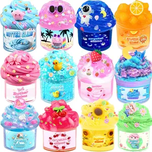 Mother Day Gift  12pack Slime Kit with Sprinkles, Stretchy Texture, Stress Relief Toy, Party Favors, Easter Basket Fillings