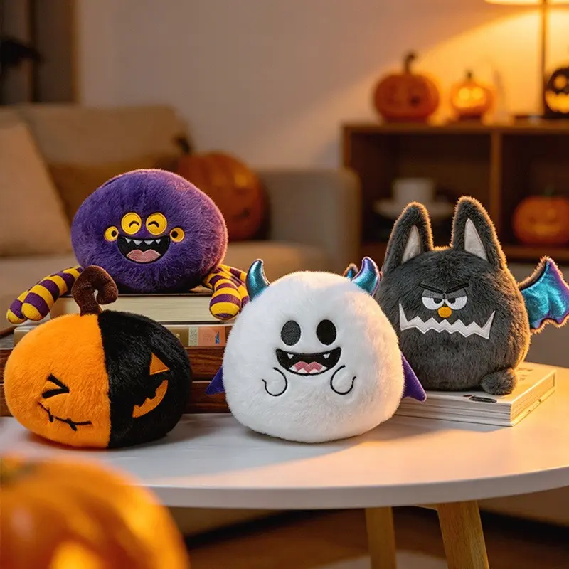 Halloween Plush Toys: Novelty Pumpkin Pillows and Spooky Ghost, Bat, and Spider Toys