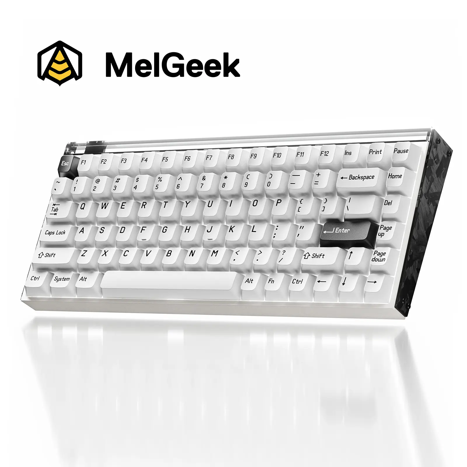 MelGeek MADE84 Ultra+ Wired Magnetic PC Gaming Keyboard, 75% Layout, Hall Effect Rapid Trigger, Hot-Swappable, RGB Backlit, Aluminum Mechanical Keyboard, Modular Aluminum Case