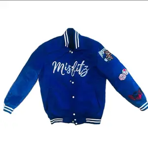Comfortable Misfitz Nipsey Blue Satin Jacket