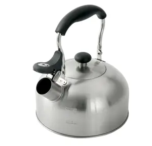 Whistle 1.8-Liter Stainless Steel Tea Kettle, Induction Compatible, Black Handle, Silver Finish - Drinkware, Jugs