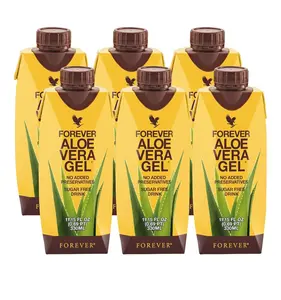 Forever Living Aloe Vera Gel 99.7% Pure Inner Leaf Juice Preservative-Free 11.15 fl oz Pack of 6 Multi-pack Beverage No Added Preservatives Sugar Free Natural Digestive Health Benefits
