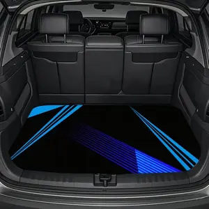 1pc Fashion Cargo Liners, Blue Line Print, Persian Car Mats, Keep Car Clean, Truck, Car, Suv, Trunk Protector, Gift Idea, Car Accessory
