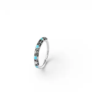 Turquoise 8 mm 18 Gauge Hoop Piercing