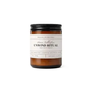 Non-Toxic Candle – Coconut Wax, Essential Oil Scented, Clean Burning Candle for Home – Lavender Bergamot Eucalyptus