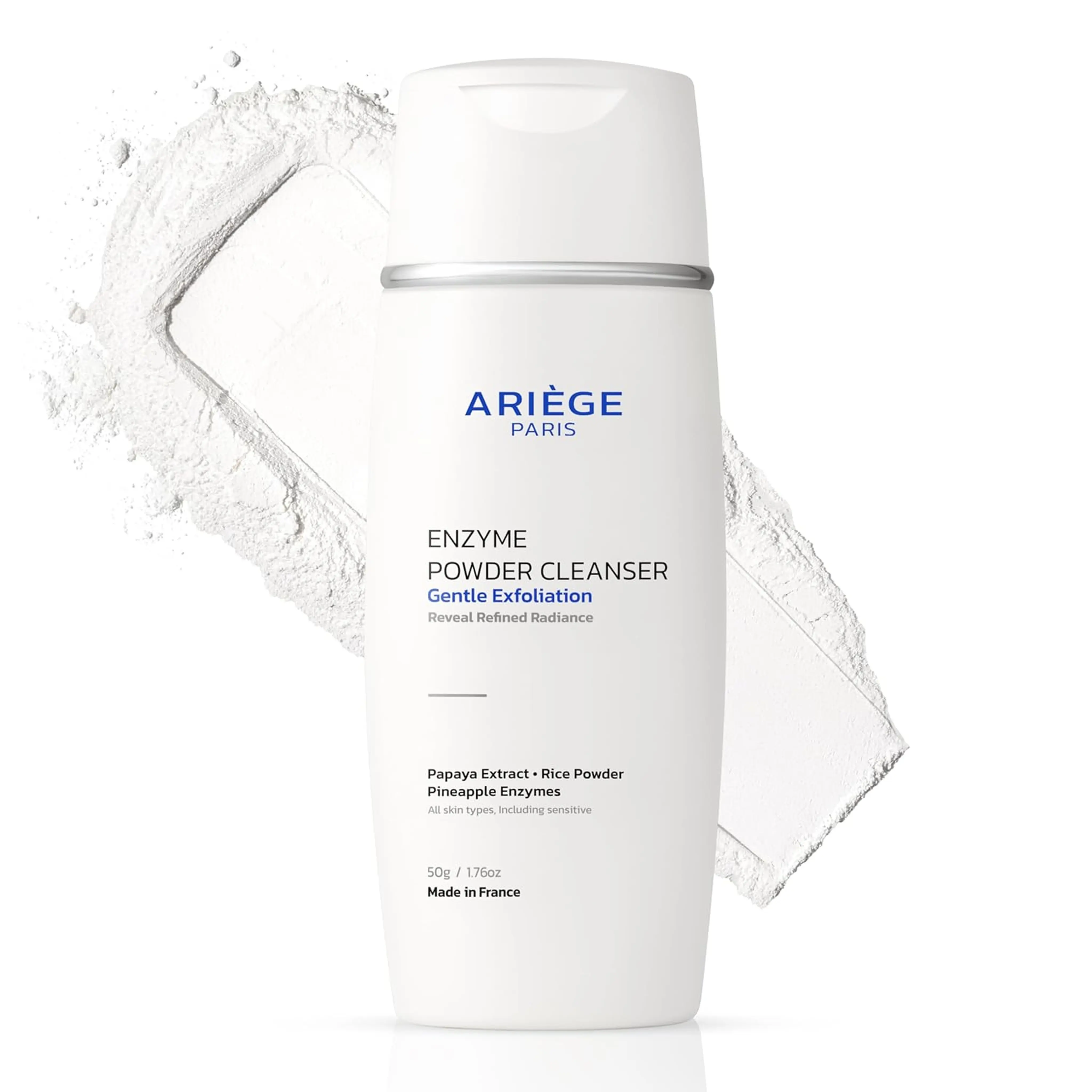Enzyme Powder Cleanser with Rice Powder & Fruit Enzymes – Rice Enzyme Brightening Powder Facial Cleanser, Gentle Exfoliating Powder-to-Foam Face Wash for Deep Cleansing, Bright, Smooth & Radiant Skin Daily Cleanser