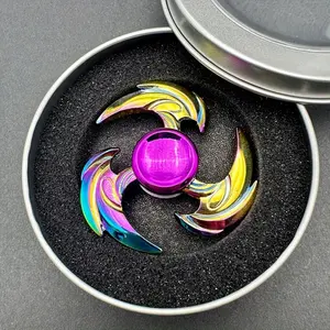 Unique Alloy Finger Tip Spinner, 1 Count EDC Stress Relief Fidget Focus Toy for Ages 18+, Long Spin Time Novelty Desktop Toy, Stress Relief Fidgeting, Stress Relieving Accessory, Finger Spinning Top, Ideal for Christmas & Birthday Presents