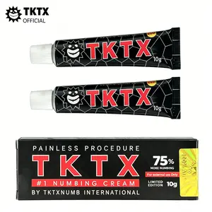 Tattoo anesthetic cream -TKTX- black 75% upgraded version-painless tattoo, piercing, hair removal-strong and efficient anesthetic formula to achieve professional painless and comfortable tattoo experience. summervibes