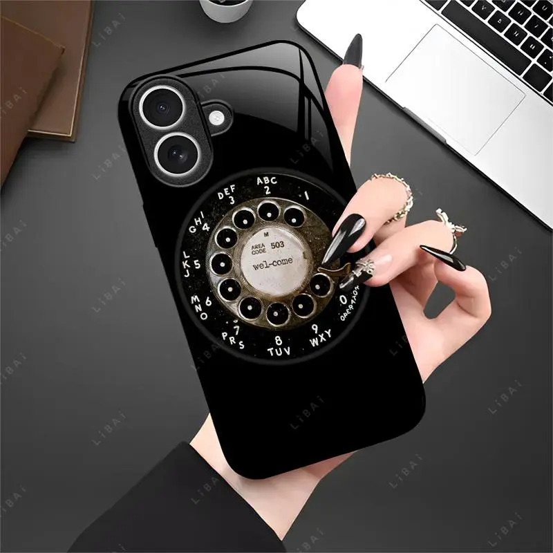 Suitable for [iPhone 17] High-end phone case🤩, featuring a vintage rotary dial pattern🥰✨, with a high-end, stylish, and minimalist design，drop-resistant, affordably priced，fingerprint-resistant  YM99