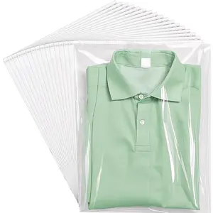 Cellophane Bags 12x16 Inches, 70 count Clear Poly, Resealable Plastic Bags for Clothes, Shirt  for Packaging Clothing, Decorative Wrappers, Party Favors, Artwork and