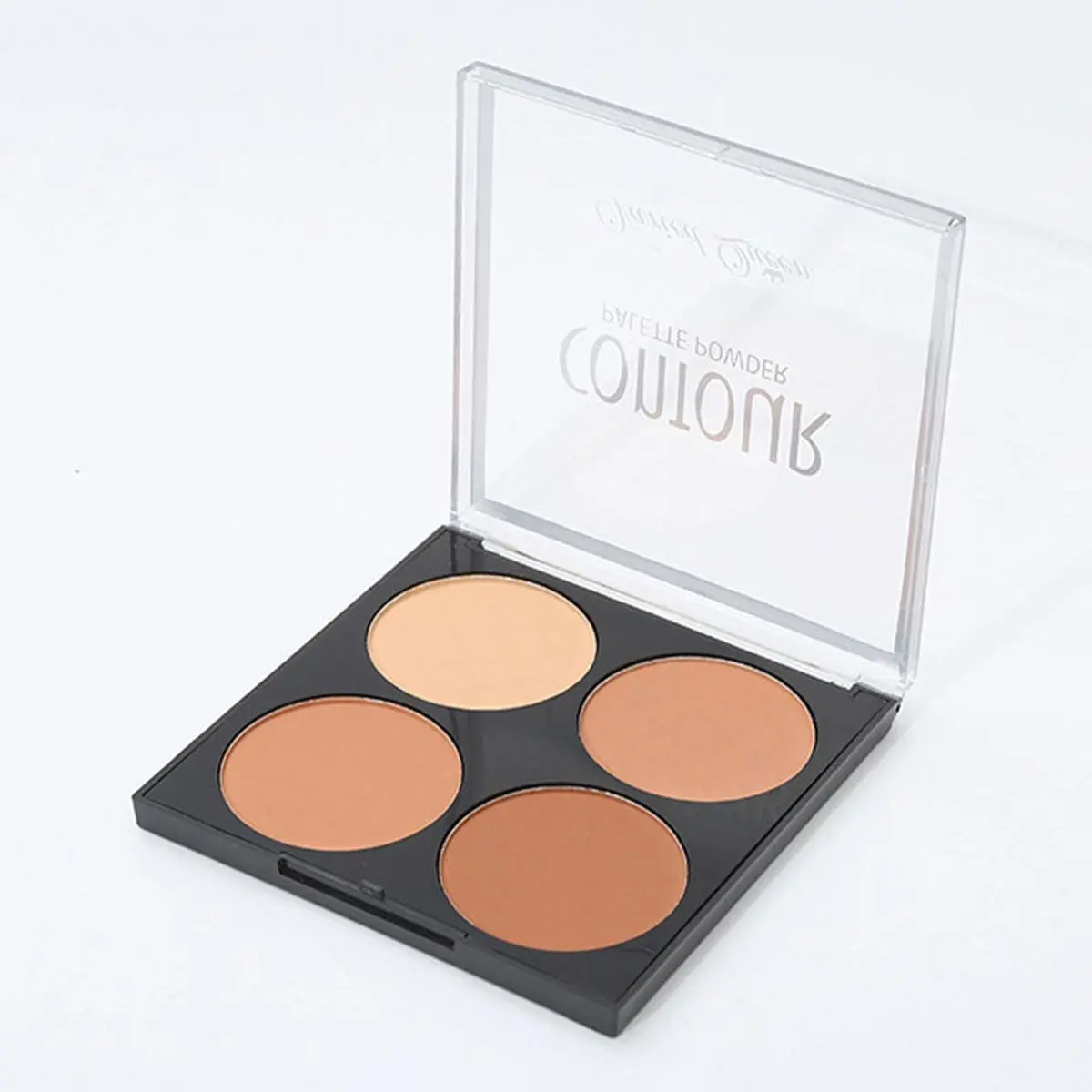 4-Color Contouring Makeup Cosmetic Palette for Natural Highlight, Matte Finish Bronzer Suitable for Beginners, Effortlessly Create Perfect Contours, Powder