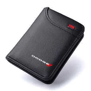 Dodge Srt RAM Journey Charger Challenger Caliber Durango Car Emblems, Soft Leather Mini Credit Card Purse, Portable Small Wallet