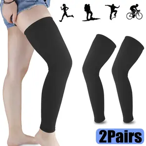 2 pairs calf compression sleeves, breathable cooling fabric, suitable for men and women, relieve muscle soreness, suitable for running, hiking, sports and outdoor activities Knee Protection