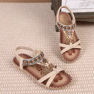 Chic Flower Print Women's Sandals - Perfect for Summer & Casual Wear