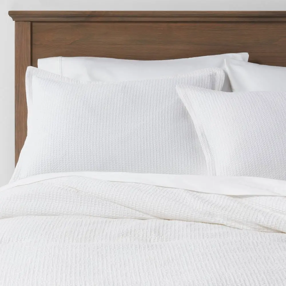 Threshold 3-Piece Cotton Waffle Comforter Set Waffle-Weave OEKO-TEX