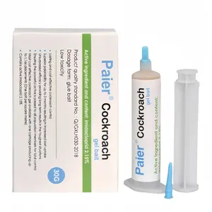 Cockroach Gel Bait, 4 Tubes x 30-Grams, 1 Plunger and 2Tips, German Roach Insect Pest Control, Indoor andOutdoor Use, Roach Killer Gel for American, German andOther Major Cockroach Species