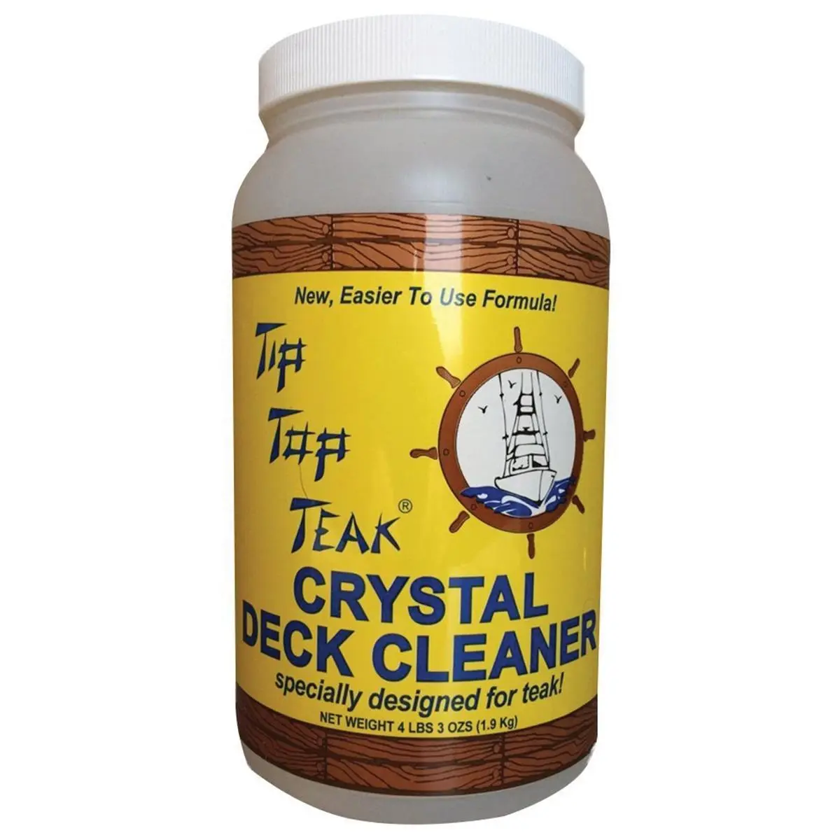 212 MAIN TC2001 Tip Top Teak Crystal Deck Cleaner, 0.5gal Concentrated Liquid Wood Cleaning Solution for Outdoor Deck Maintenance & Teak Restoration