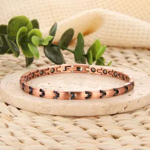1pc Magnetic Bracelets, Copper Bracelets, Bracelets For Jewelry Gift With Adjustable Sizing Tool